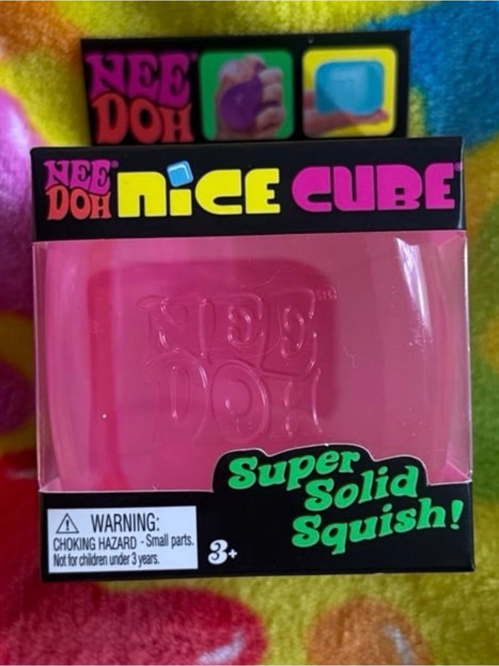 QUICK SHIP RARE Nee Doh Nice Cube (Pink) - BNIB